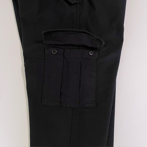 Aritzia Wilfred Free Glacier Cargo Pant Reverfse Sateen Cotton Lyocell Black 10 - Picture 12 of 16